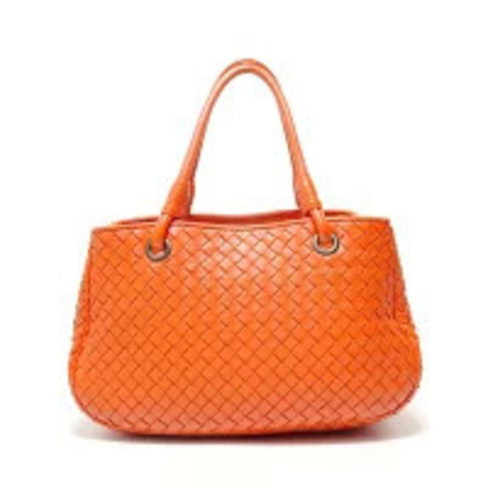 Bottega Veneta Intrecciato Leather Handbag Orange